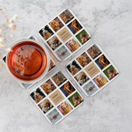 Pet Photo Collage Customized Photo Printed Tea & Coffee Coasters