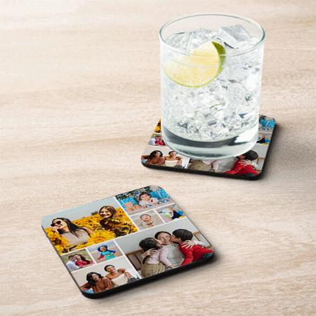 Images Collage Customized Photo Printed Tea & Coffee Coasters