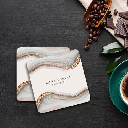 Marble Design Customized Photo Printed Tea & Coffee Coasters