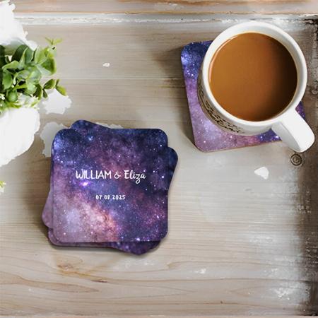 Milky Way Stars Sky Galaxy Customized Photo Printed Tea & Coffee Coasters