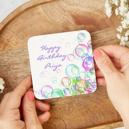 Soap Bubbles Drink Customized Photo Printed Tea & Coffee Coasters
