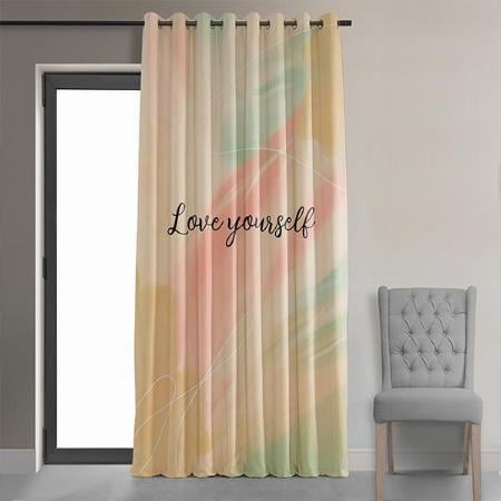 Watercolor Abstract Design Customized Photo Printed Curtain