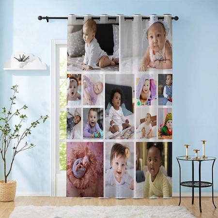 14 Photo Collage Customized Photo Printed Curtain
