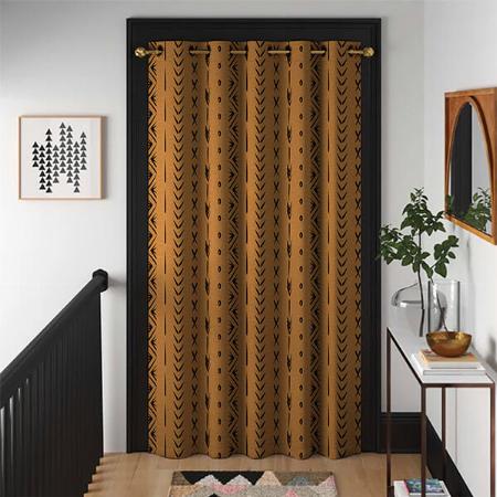 Modern Boho Home Mudcloth Pattern Customized Photo Printed Curtain