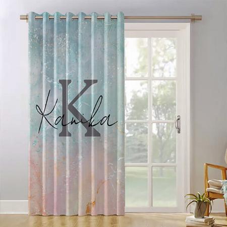 Splash Ink Watercolor Background Pastel Colorful Customized Photo Printed Curtain
