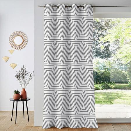 Modern Geometric Triangle Pattern Customized Photo Printed Curtain