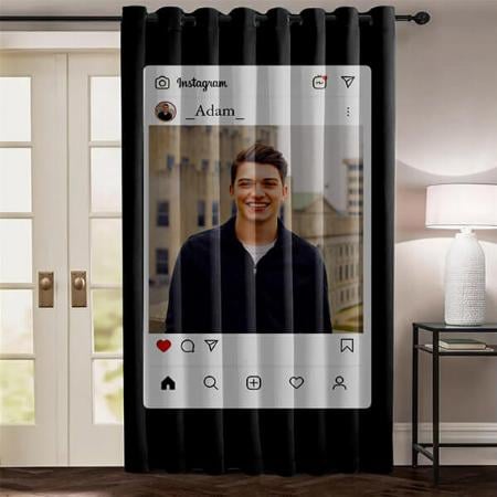 Instagram Post Photo Customized Photo Printed Curtain