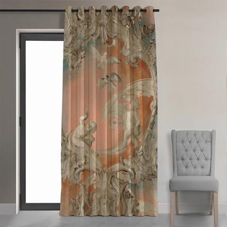 Victorian Era Design Customized Photo Printed Curtain