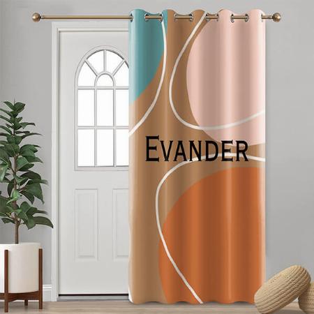 Boho Contemporary Modern Abstract Design Customized Photo Printed Curtain