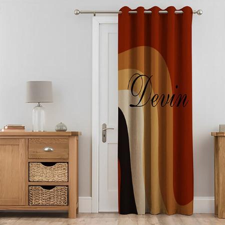 Vintage Bohemian Abstract Design Customized Photo Printed Curtain