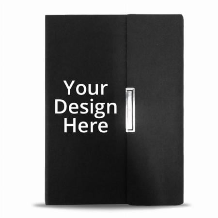 Black Texture Customized Photo Printed Notebook Diary - A5
