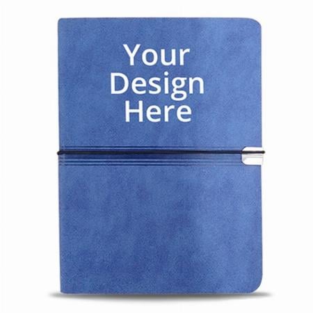 Denim Blue Customized Photo Printed Notebook Diary - A5