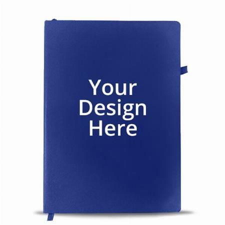 Azure Blue Customized Photo Printed Notebook Diary - A5