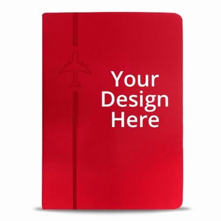 Crimson Red Customized Photo Printed Notebook Diary - A5