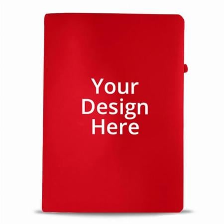 Bright Red Customized Photo Printed Notebook Diary - A5