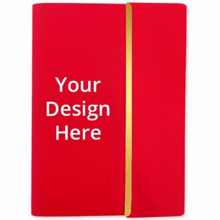 Coral Red Customized Photo Printed Notebook Diary - A5
