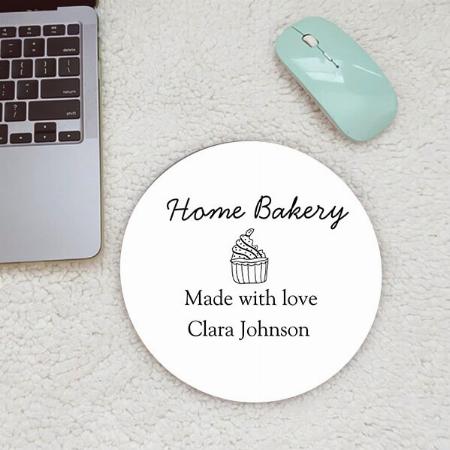 Homemade Bakery with Cake Customized Printed Circle Mousepad Photo Mouse Pad