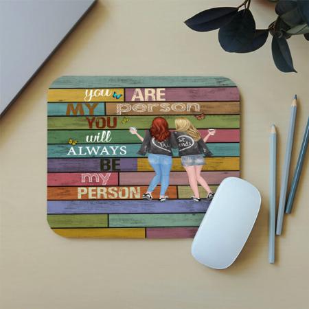Vintage Bestfriend Design Customized Printed Rectangle Mousepad Photo Mouse Pad