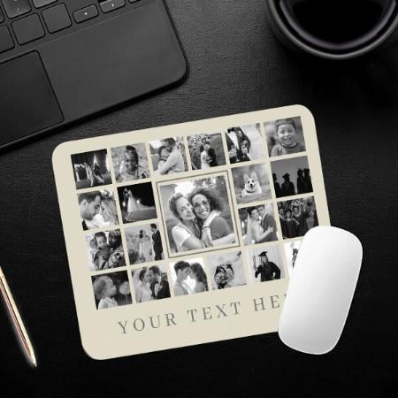 Family Photo Collage Customized Printed Rectangle Mousepad Photo Mouse Pad