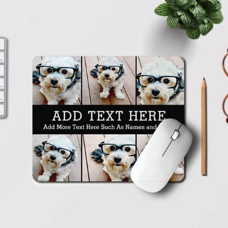 6 Photo Collage Customized Printed Rectangle Mousepad Photo Mouse Pad