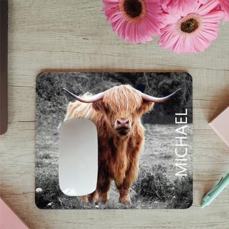 Modern Photo with Name Customized Printed Rectangle Mousepad Photo Mouse Pad