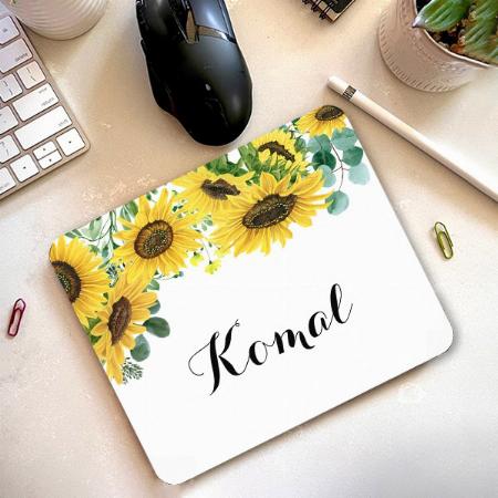 Sunflowers Design Customized Printed Rectangle Mousepad Photo Mouse Pad