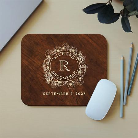 Floral Wood Design Customized Printed Rectangle Mousepad Photo Mouse Pad