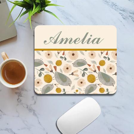 Sweet Little Birds Customized Printed Rectangle Mousepad Photo Mouse Pad