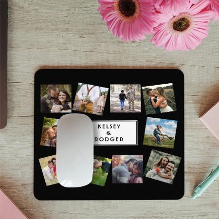Wedding Photo Collage Customized Printed Rectangle Mousepad Photo Mouse Pad