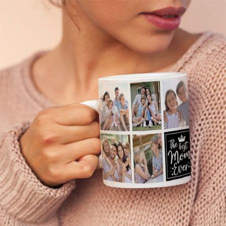 Best Mom Ever Collage Photo Customized Photo Printed Coffee Mug