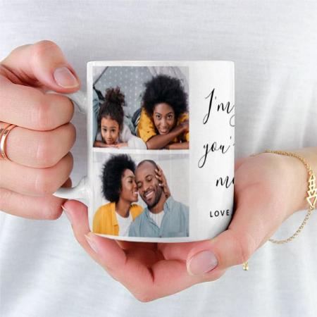 Sweet I'm Glad You're My Mom Photo Collage Customized Photo Printed Coffee Mug