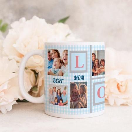Best Mom Love Collage Photo Customized Photo Printed Coffee Mug