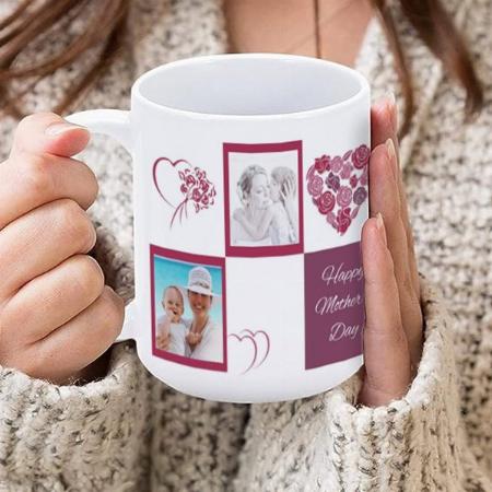 Happy Mother's Day  with Photo White Customized Photo Printed Coffee Mug