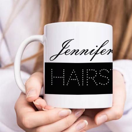 Black & white Hairstylist Cute Customized Photo Printed Coffee Mug