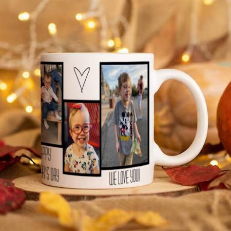 Father's Day with Photo Collage Customized Photo Printed Coffee Mug