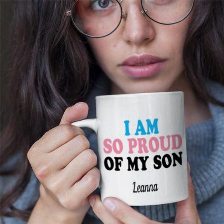 Proud of My Son Design Customized Photo Printed Coffee Mug