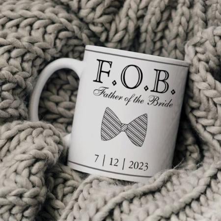 Father of the Bride Wedding Date Customized Photo Printed Coffee Mug