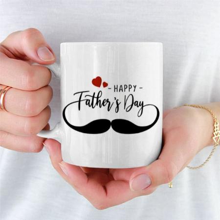 Happy Father's Day White Customized Photo Printed Coffee Mug