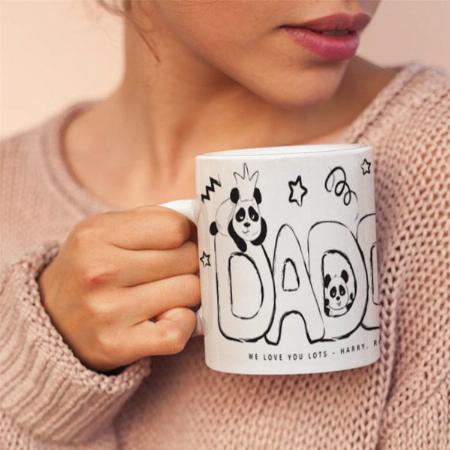Cute Panda Daddy Customized Photo Printed Coffee Mug