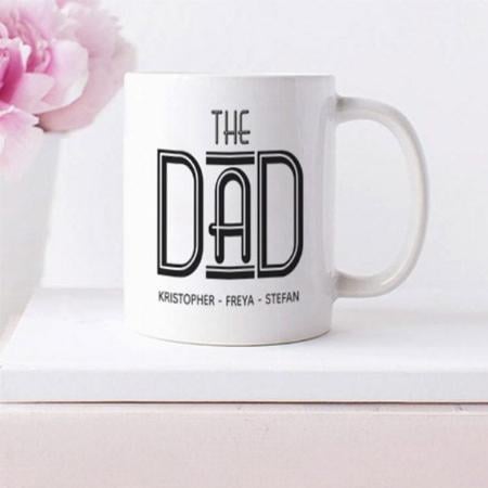Cool Dad Black White Customized Photo Printed Coffee Mug