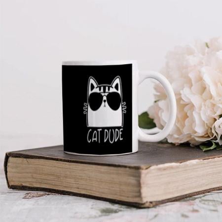 Cool Cat Dude Customized Photo Printed Coffee Mug