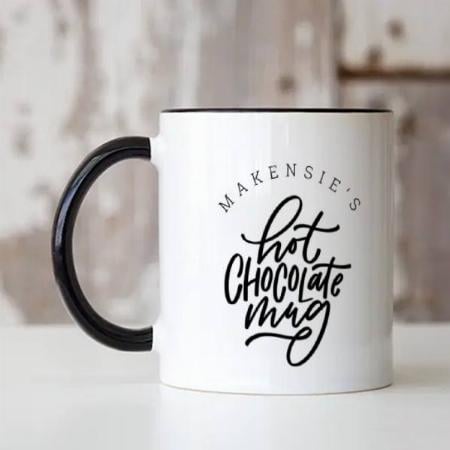 Hot Chocolate with Name Customized Photo Printed Coffee Mug