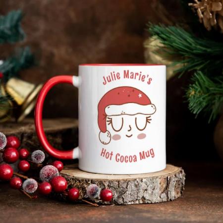 Cute Santa Hat Design Customized Photo Printed Coffee Mug