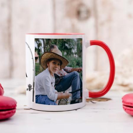 Best Great Grandpa Ever Fishing Rod Photo Customized Photo Printed Coffee Mug