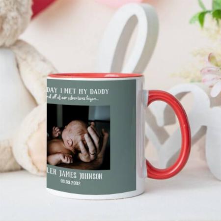 Happy Father's Day with Photo Customized Photo Printed Coffee Mug
