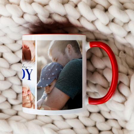 Happy Father's Day Photo Collage Customized Photo Printed Coffee Mug