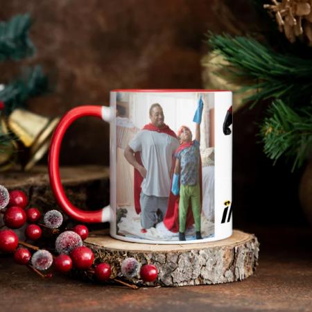 Superhero Dad Customized Photo Printed Coffee Mug