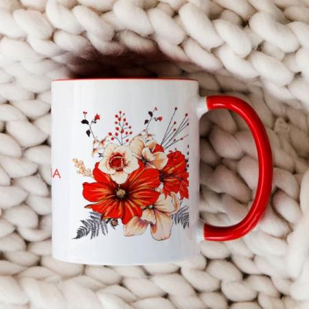 Florals Foliage Design Customized Photo Printed Coffee Mug
