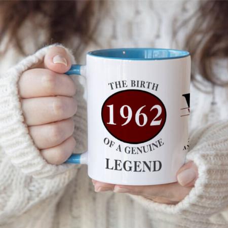Born In Monogram Add Your Name Birthday  Customized Photo Printed Coffee Mug