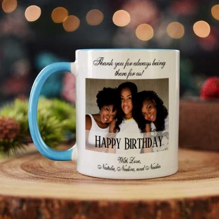 Elegant Photo Happy Birthday Design Customized Photo Printed Coffee Mug